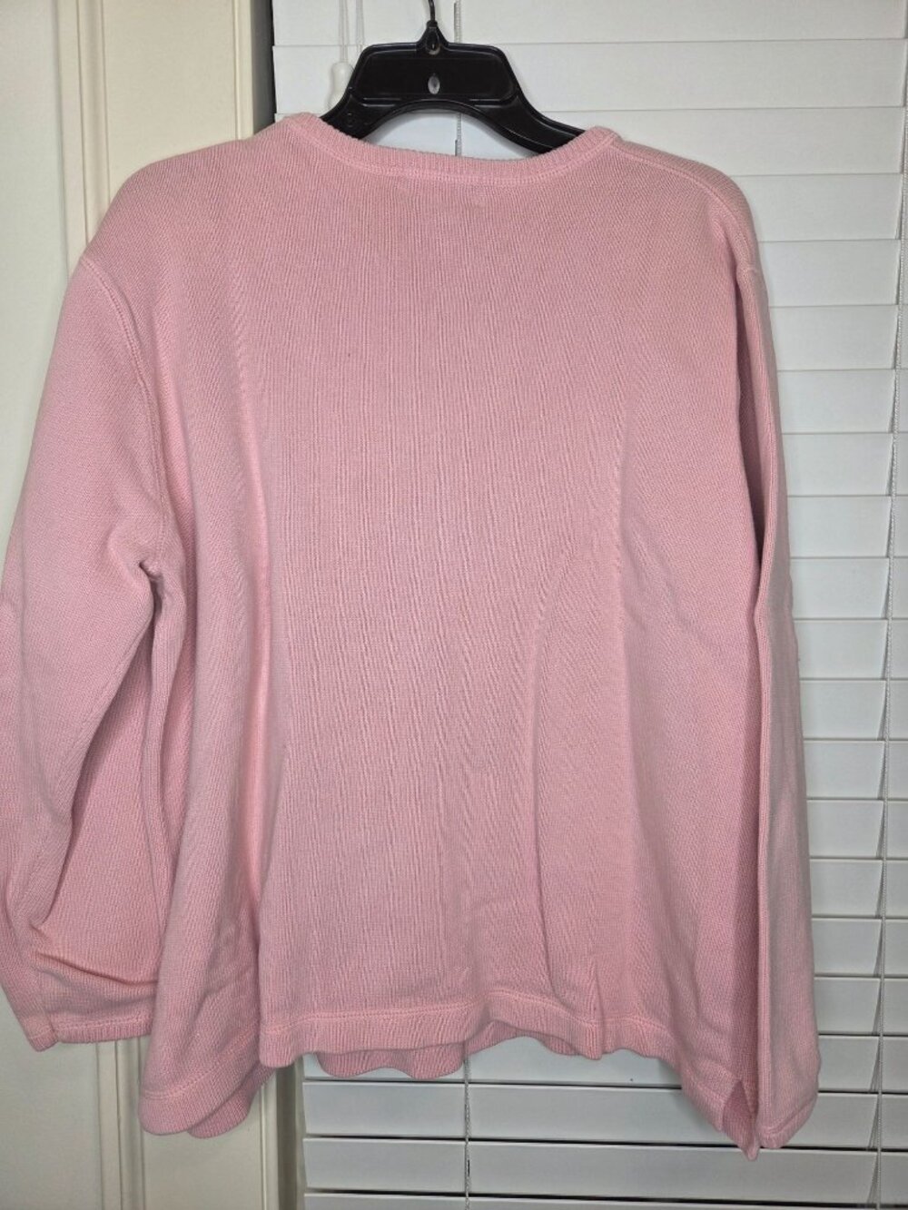 Eddie Bauer Womens Pink Cotton Crewneck Sweater XL classic All Natural preppy - Picture 5 of 7